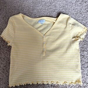 Cropped striped shirt